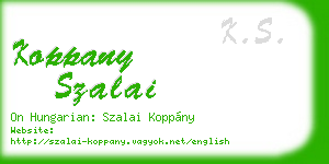 koppany szalai business card