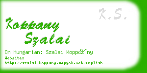 koppany szalai business card